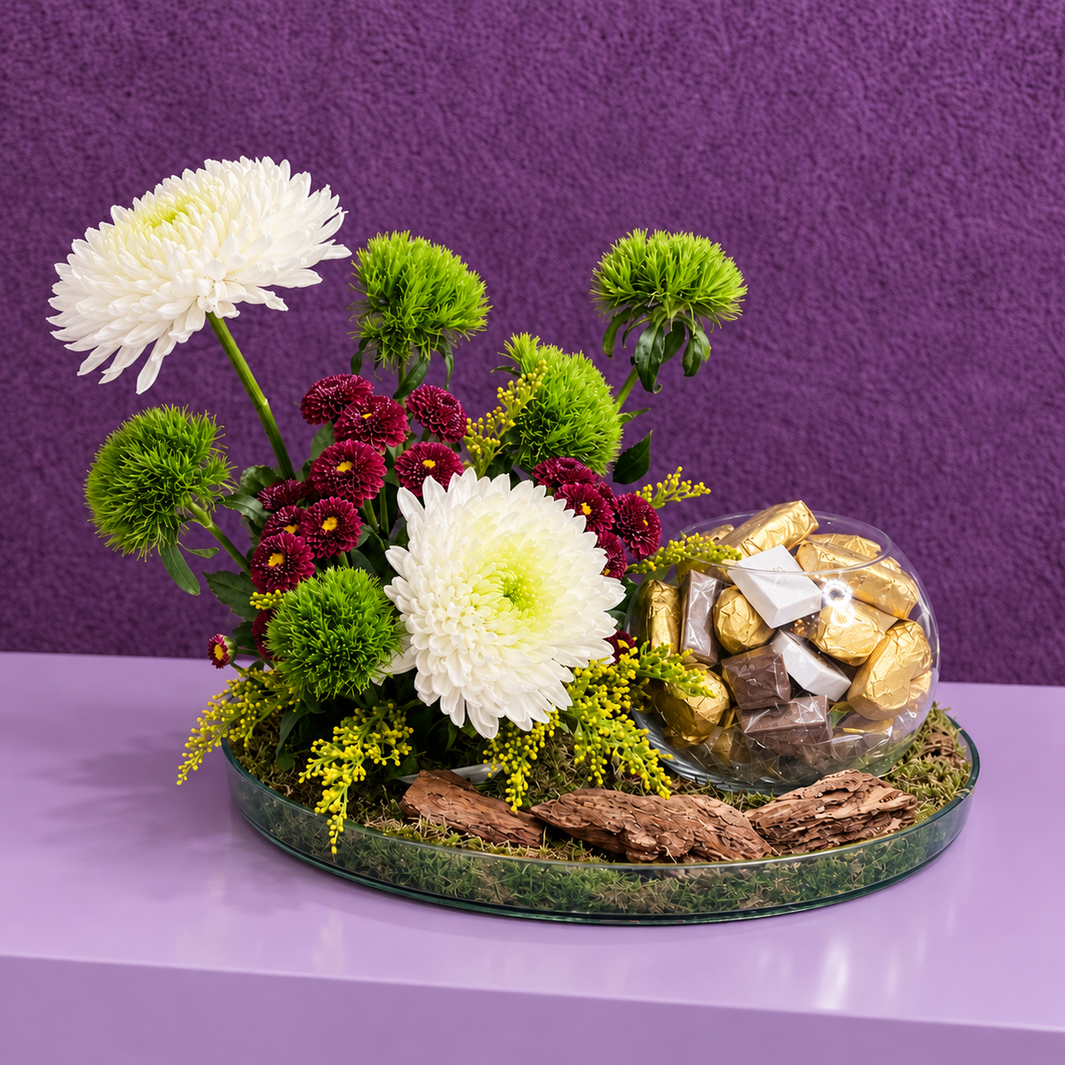 Chocolate with flower
